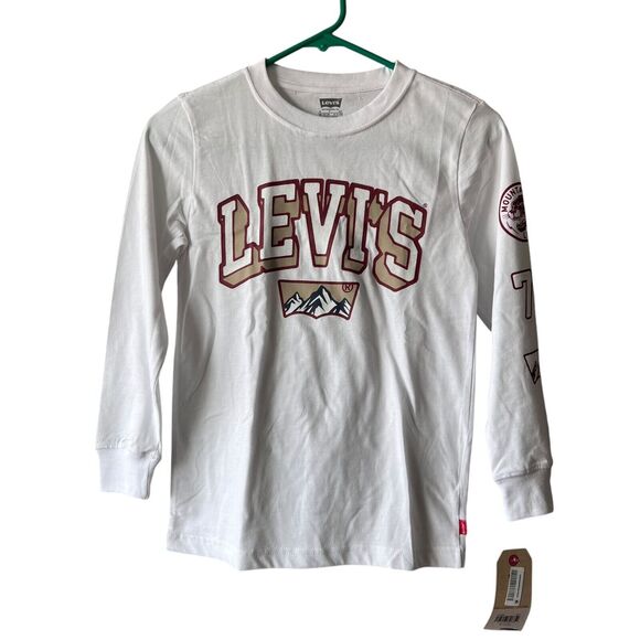 Levi's Other - Levi's Youth Boys Sz. Small Long Sleeve Graphic Print Logo T-Shirt White 8-10yrs